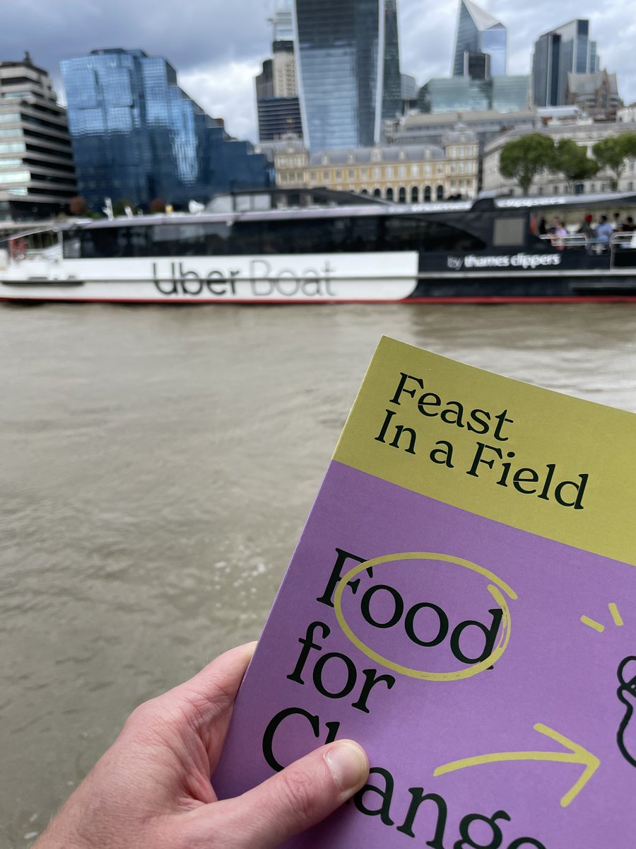 atlondonbridge's tweet photo. All aboard for #inafieldfest. @LondonVegOrch and @thamesclippers #uberboatbythamesclippers taking a full boat load to London Bridge. Make your way down to @PottersFieldsPa this afternoon, open to 7pm https://t.co/zLcGGdIkWw