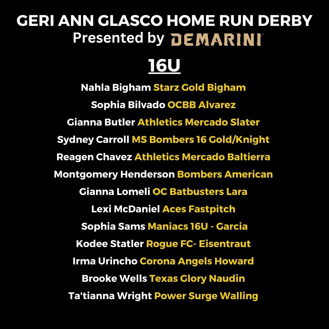 The AFCS Geri Ann Glasco Home Run Derby presented by @demarini kicks off at 5:00 PM PST today! Can't be there? The event will be streamed LIVE from <a href="/AGLSoftball/">AthletesGoLive Softball</a> - Streaming link below!

🔗:bit.ly/44QmurW