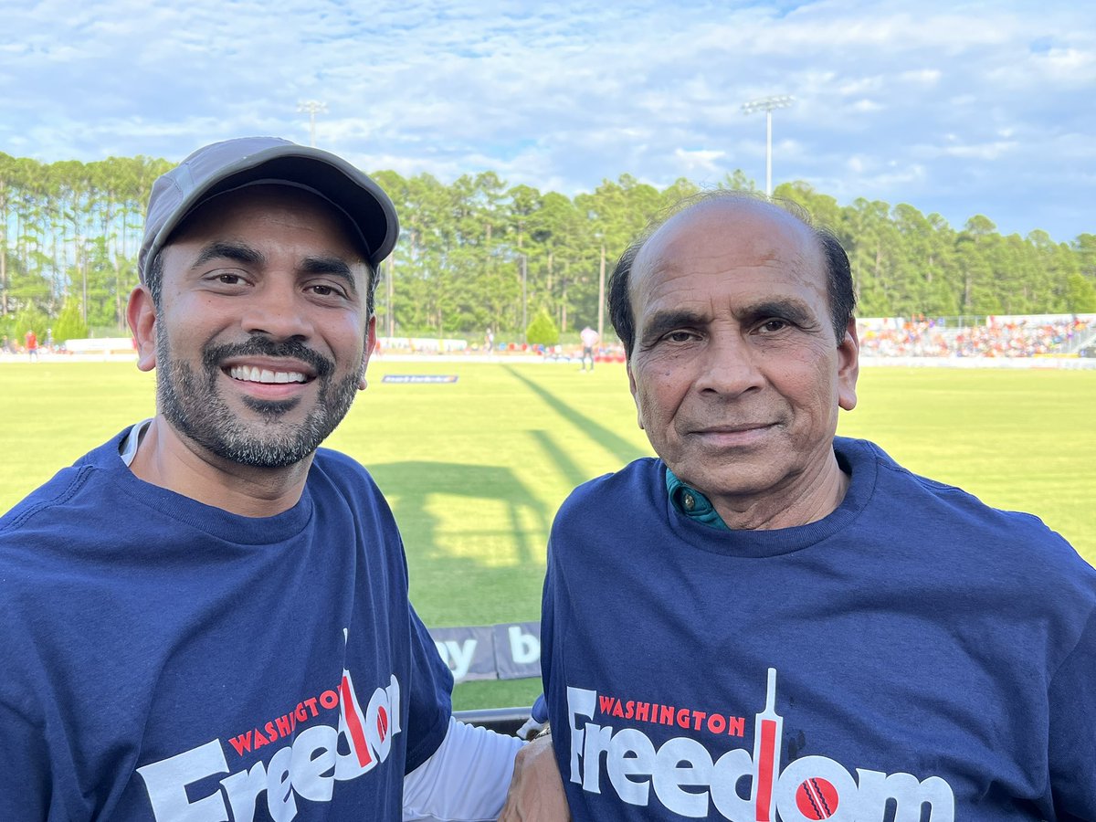 kuldip77's tweet photo. @MLCricket @WSHFreedom Officially a big a fan of @WSHFreedom! Enjoyed watching the inaugural major league cricket action in our own neighborhood with Dad. https://t.co/wJFo3NdBkW
