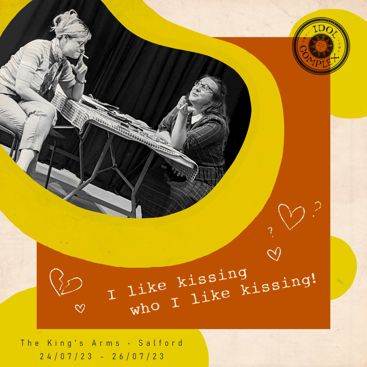 🎭 ONE MORE DAY TILL THE PREMIERE OF WHAT HAPPENED TO CONNIE CONVERSE? 👩‍❤️‍💋‍👩 Don’t miss out and grab yourself some tickets from the linktree in our bio🥳 #WhatHappenedtoConnieConverse #ManchesterFringe #ManchesterTheatre #IdolComplex