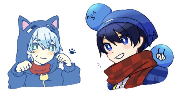 「blue hair cat hood」 illustration images(Latest)
