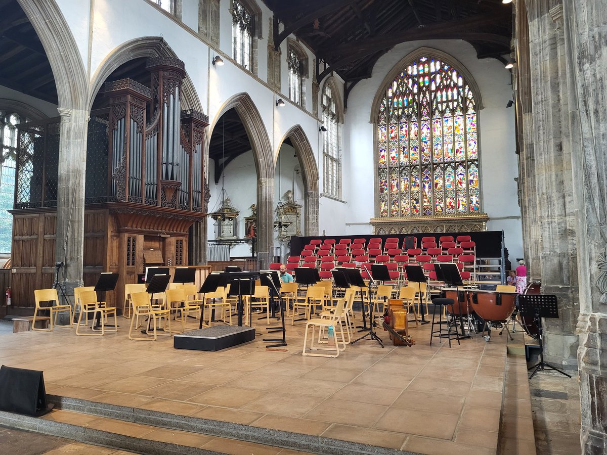 The stage is set already for @klfchorus celebration of Gilbert & Sullivan at 4pm at @StNicksKL