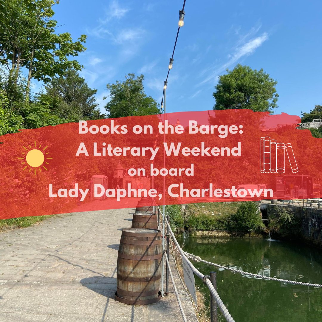 Less than a week to go until #BooksontheBarge hosted by #LadyDaphne in Charlestown Harbour between 28-30th July. Praised as one of the most unique venues in #Cornwall! ⛵☀️ The weekend will be filled with books & author talks📚 See more details 👉 lady-daphne.co.uk/events/dame-da…