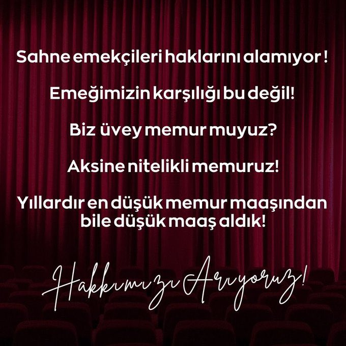 Sanat kurumları olarak revize olması gereken bir yasamız var ve acilen düzenlenmesi gereken bir maaş skandalımız var..

Mihriban #ErzurumKongresi #EmeklidenMecliseÇağrı #Greece "1000 Euro" "Güldür Güldür" "Gül Yetiştiren Adam"