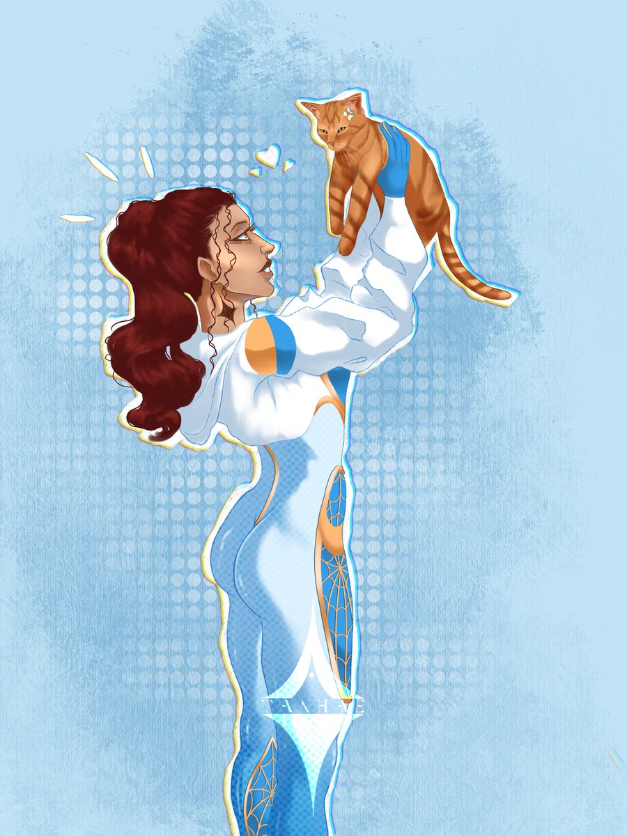 TanhaeArts's tweet photo. ☆Spider-Sona

🇬🇧A little drawing of my Spider-Sona and my cat : Sully 🐱💕

#spidersona #spiderman #marvel #spiderverse #spideroc https://t.co/TlFnUHF8vF