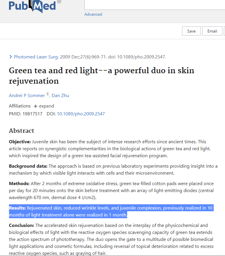 ⚡️ The Blue Light Diet ⚡️ on Twitter "GREEN TEA, RED LIGHT & SKIN