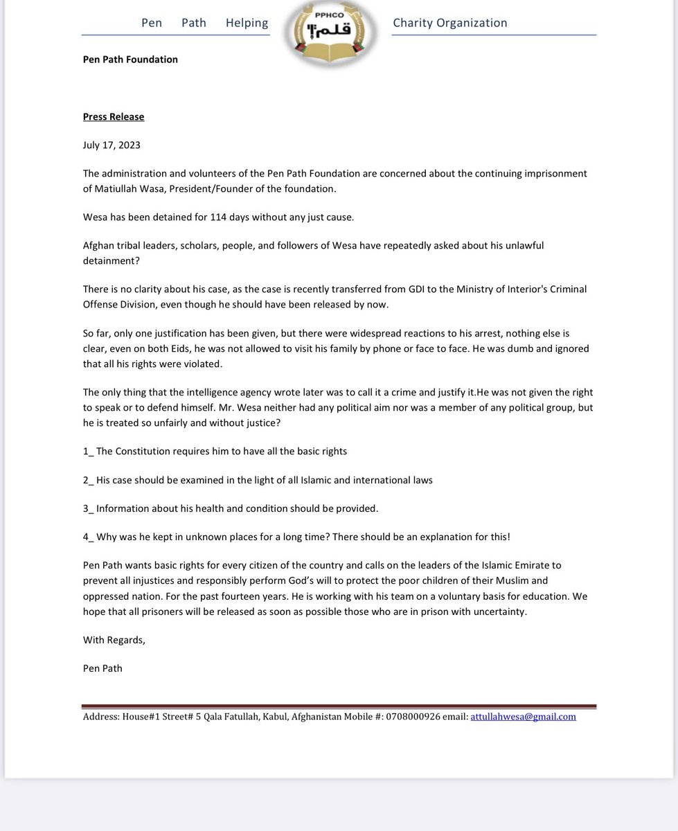 #ReleaseMatiullahWesa