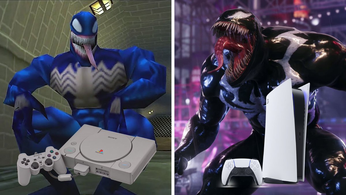 RT @xMBGx: PS1 Venom from Spider-Man (2000)
PS5 Venom from Spider-Man 2 (2023)

Video games have come a long way. https://t.co/2hpMo5NvtW