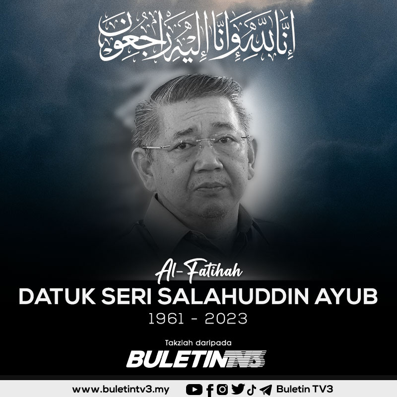 BuletinTV3's tweet photo. Menteri Perdagangan Dalam Negeri dan Kos Sara Hidup (KPDN), Datuk Seri Salahuddin Ayub meninggal dunia jam 9.23 malam di Hospital Sultanah Bahiyah, Alor Setar, Kedah.

Perkara itu dimaklumkan oleh anak perempuannya, Siti Fatihah.

Berita lanjut menyusul. https://t.co/T2CDPTmbrd