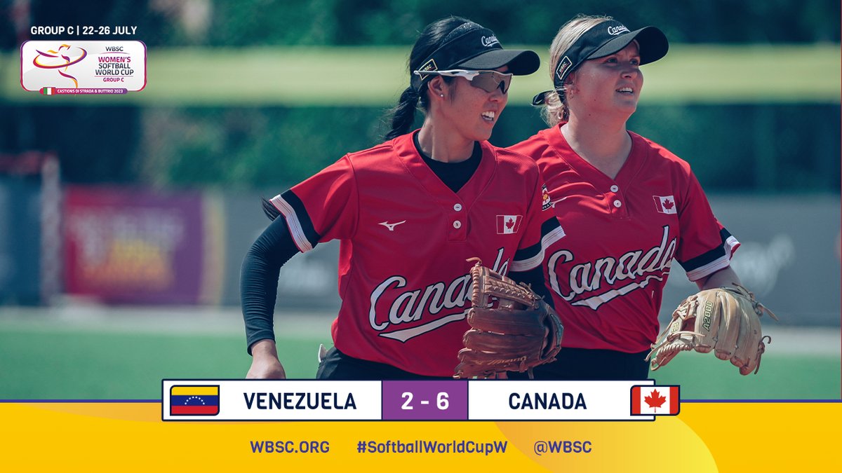 🇨🇦 Second win for Canada!!!!

#SoftballWorldCupW