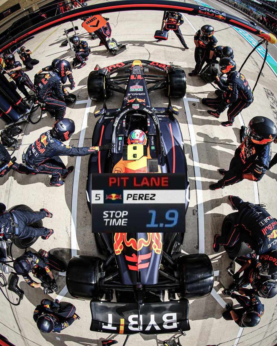Red Bull's 1.9 second pit stop for Sergio Perez today is the fastest of the season so far ⚡️