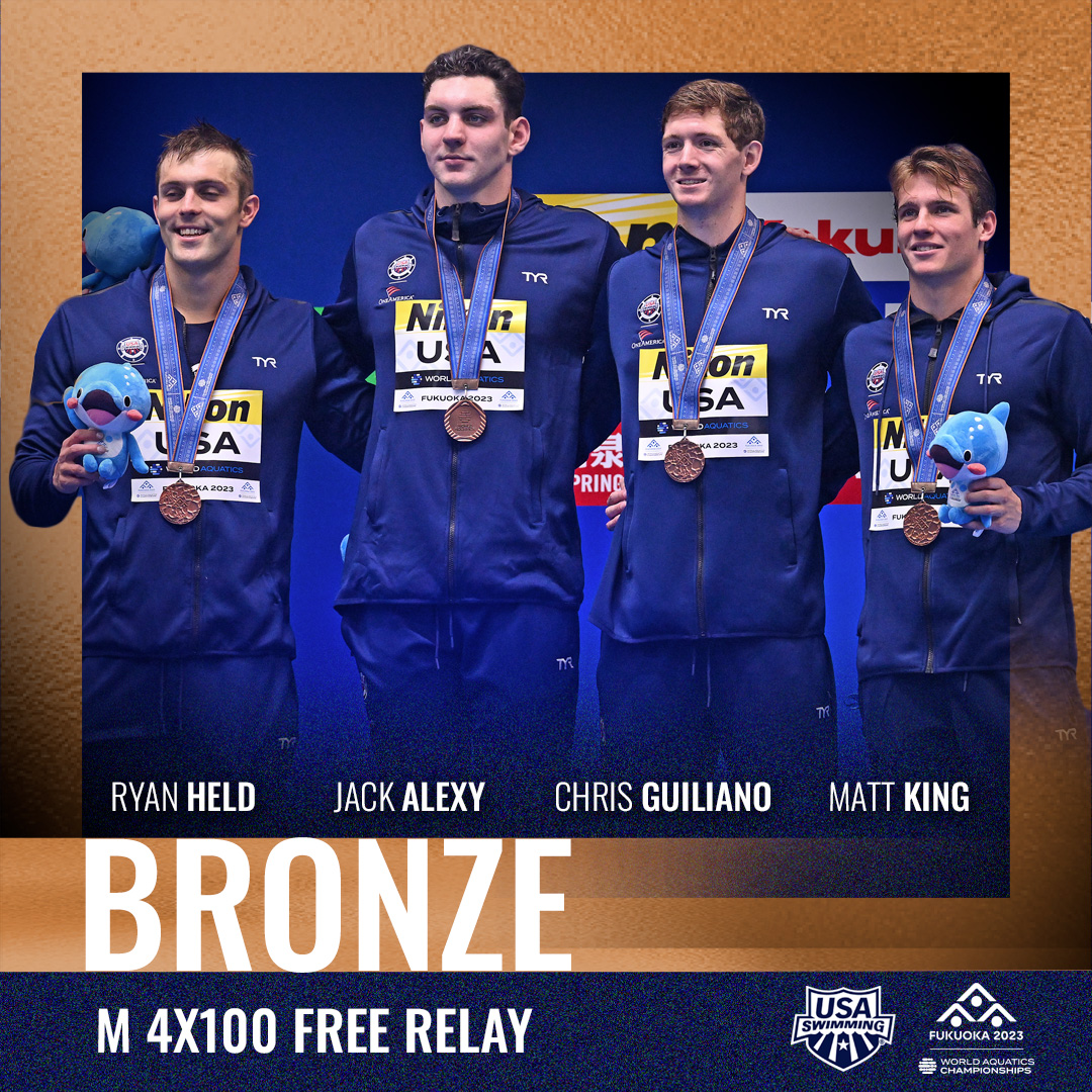 Wrapping up the session with two relay medals 🤜🤛

#AQUAFukuoka23
