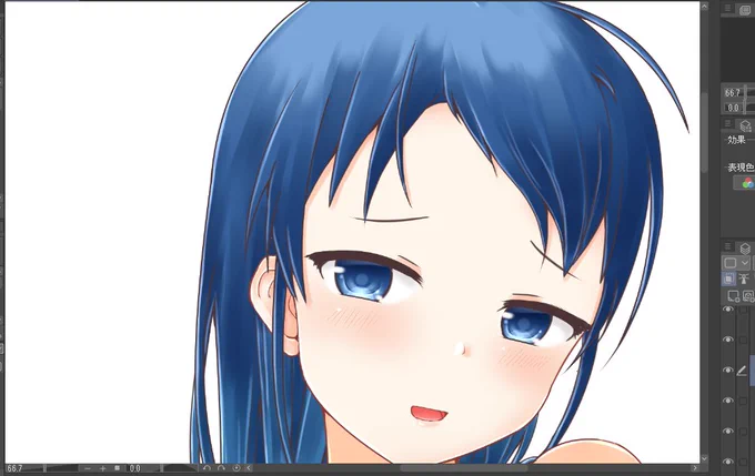 後は髪艶のみ。