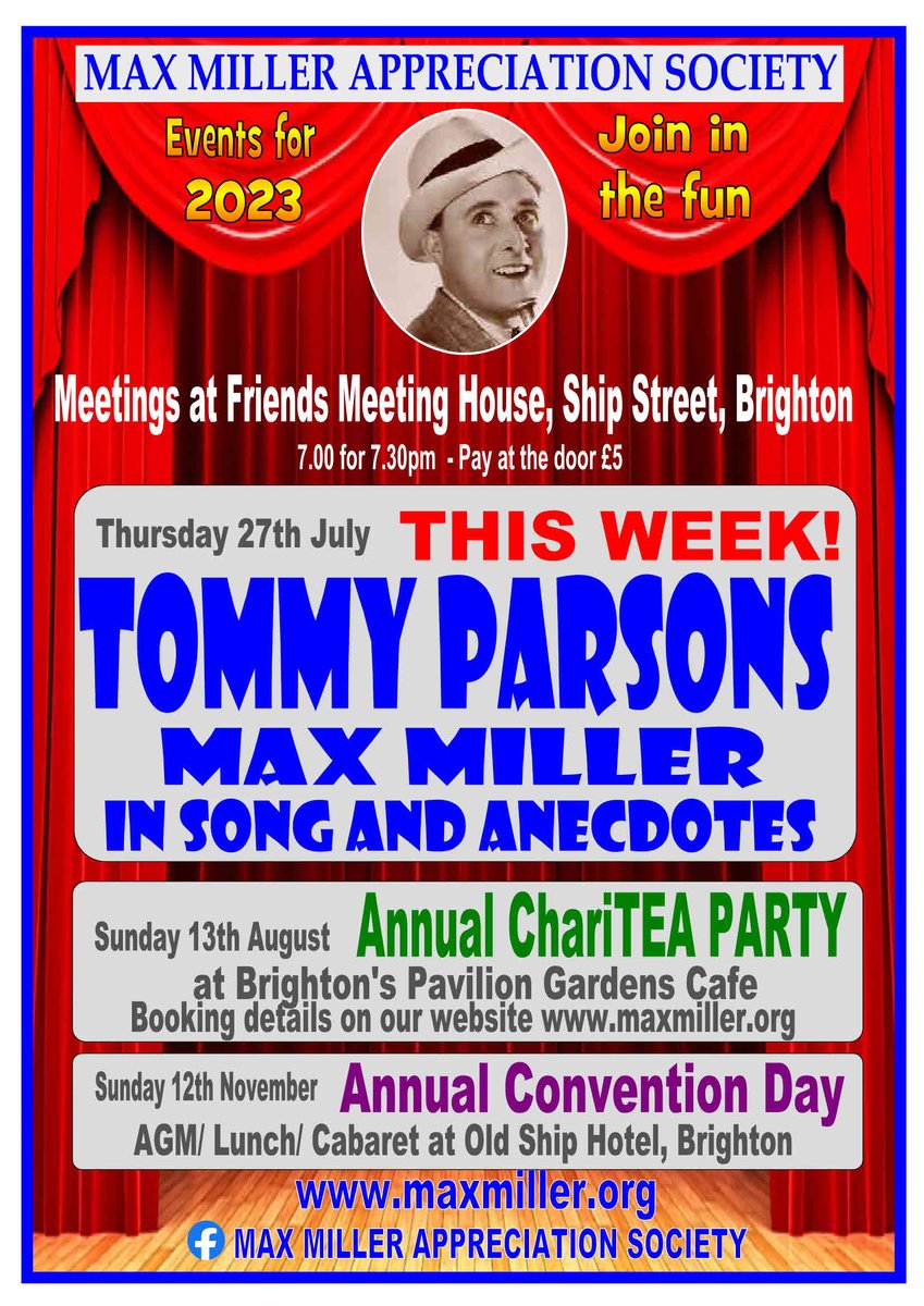 MMAS MEETING THIS THURSDAY - ALL WELCOME!
Further dates for your diary.