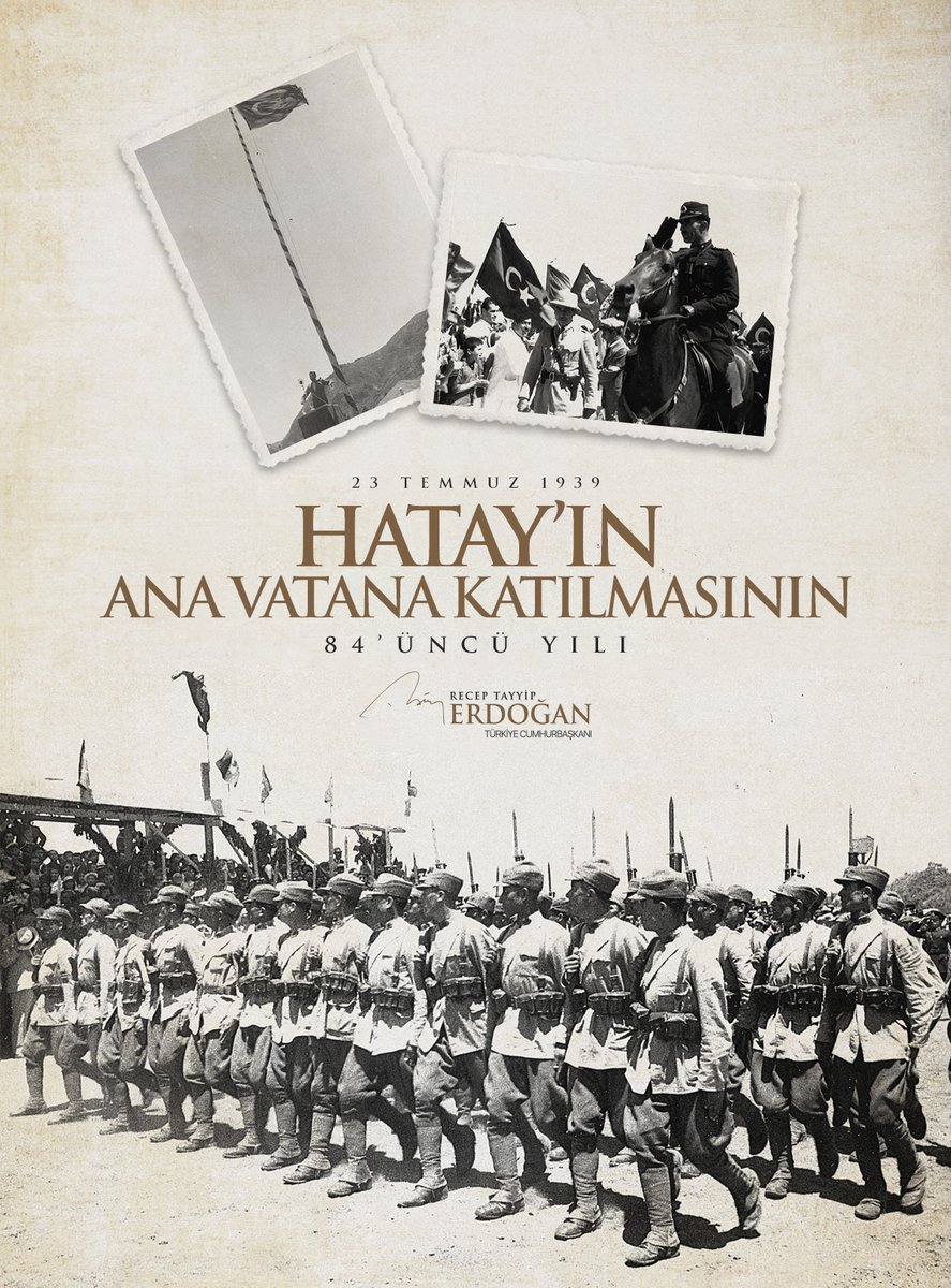 Asırlardır medeniyetlere ev sahipliği yapan Hatay’ımızın ana vatana katılmasının 84’üncü yıl dönümünü tebrik ediyorum.