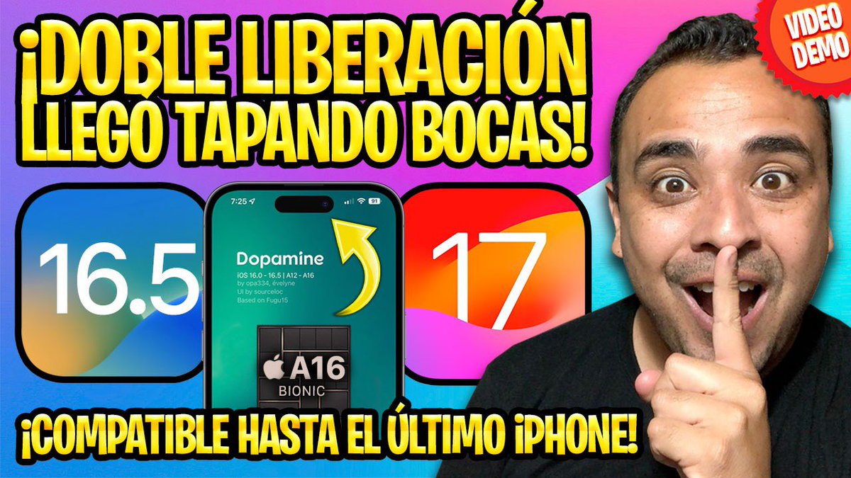ProfeJuAntonio's tweet photo. 🔥 DOS NUEVAS LIBERACIONES QUE NUNCA CREÍ VOLVER A VER 💥

🎥 https://t.co/Zfme6t7XKi

👤 Un desarrollador sorprende a la comunidad del #Jailbreak realizando un lanzamiento compatible hasta todos los #iPhone14 ✨

💡 Las versiones de #iOS compatibles son hasta #iOS17 y 16.5 ⚡️ https://t.co/taNB8UuARi