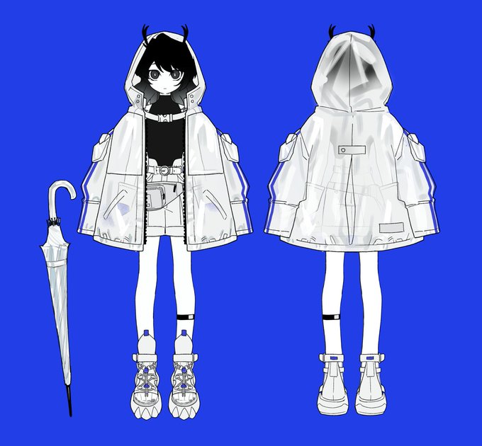 「hooded jacket standing」 illustration images(Latest)｜5pages