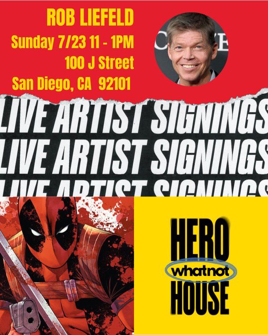 robertliefeld's tweet photo. Final signing, maybe I see you, maybe I don’t! Party at the @whatnot #herohouse https://t.co/S6XM2hcu5Y