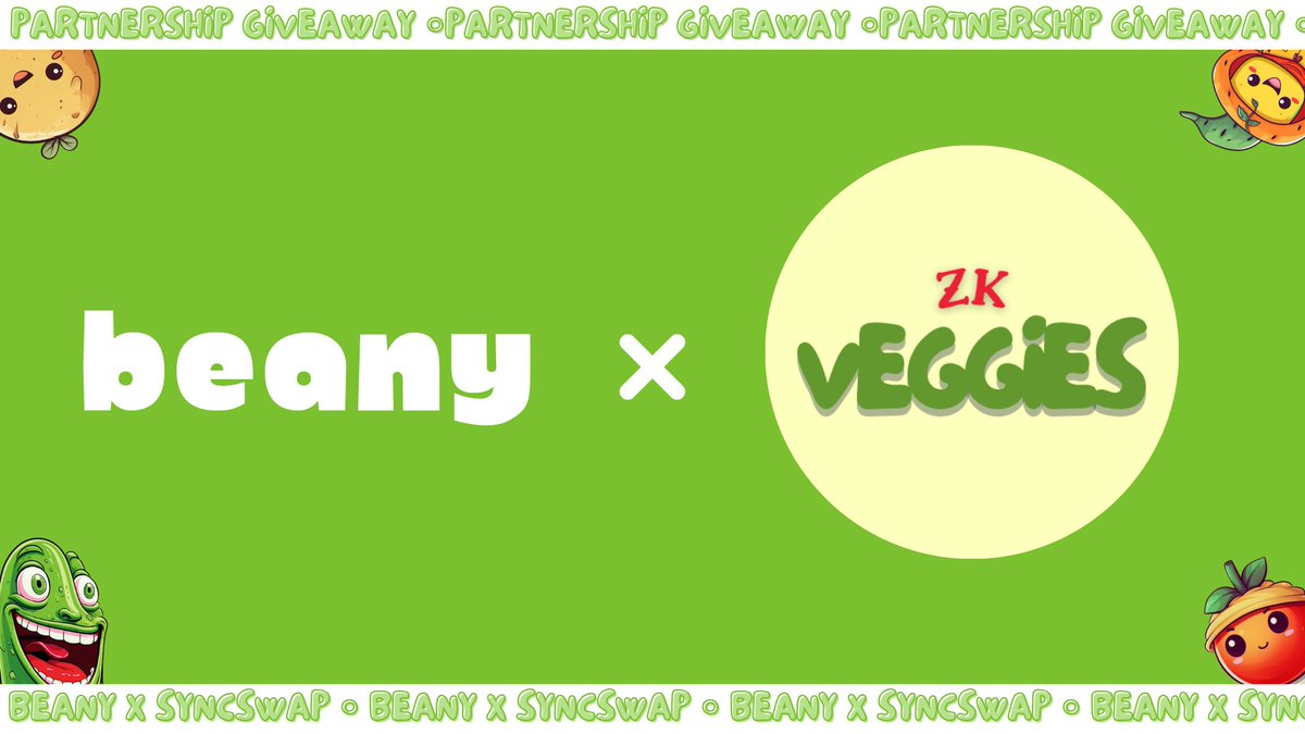 Looking for an airdrop?  🪂

To celebrate our partnership with
<a href="/beanycoin/">Beany</a> we're giving away 10x BEANY LIST🎁

Do not miss this free $BEANY airdrop and get your name on the list !

Get your chance to win through:   
👉Follow <a href="/beanycoin/">Beany</a> &amp; <a href="/zkVeggies/">zkVeggies🥦</a> 
👉RT + COMMENT WITH YOUR WALLET