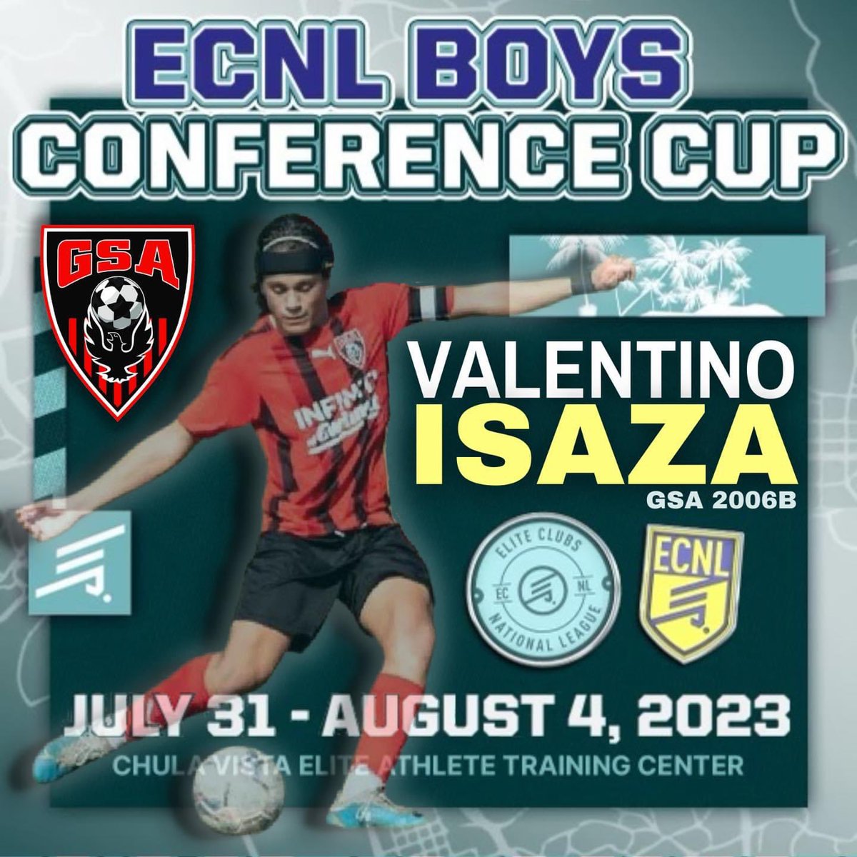 Our very own Mountain View Bear! GSA SPOTLIGHT🌟: 06B ECNL player, Tino Isaza, has been selected by ECNL player identification staff to the Team East roster for the 2023 ECNL Boys Conference Cup! Keep pushing the limit, Tino!  #GSAStrong #GSABoys #ECNL

GO BEARS! @MVHSBearsSoccer