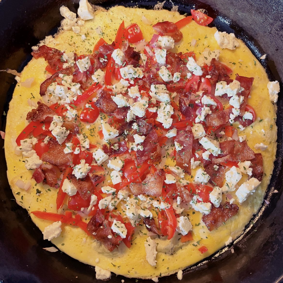 Kitchen_Fiddler's tweet photo. Greek vegetable frittata.

#greek #breakfast #foodie #food #eggs #SundayBrunch #brunch  #cheese @twobigboysblog https://t.co/ossqWY6jsR