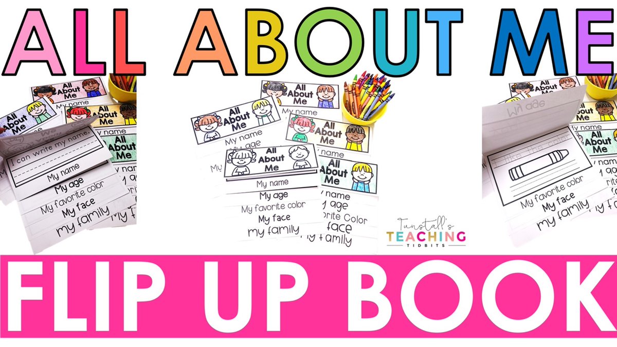 The perfect little first week activity.  All About Me Flip Up book for K-2. bit.ly/3rEDYcJ