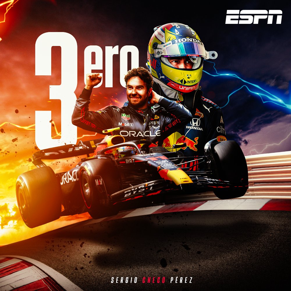 ESPNmx's tweet photo. 🔥 ¡CARRERÓN DE CHECO PÉREZ! 🔥

Gran podio conseguido del mexicano tras largar noveno para terminar tercero en el GP de Hungría 🏁 🍾

Firme en el subliderato de la #F1 🇲🇽 🔝 https://t.co/6PwduDnrcg