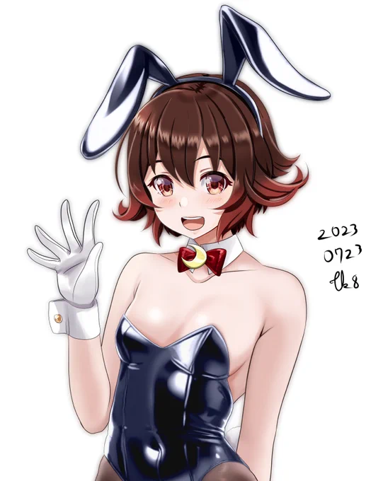 バニー睦月にゃし(1時間オーバー&未完) #艦これ #艦これ版深夜の真剣お絵描き60分一本勝負 #艦これ版真剣お絵描き60分一本勝負_20230723 