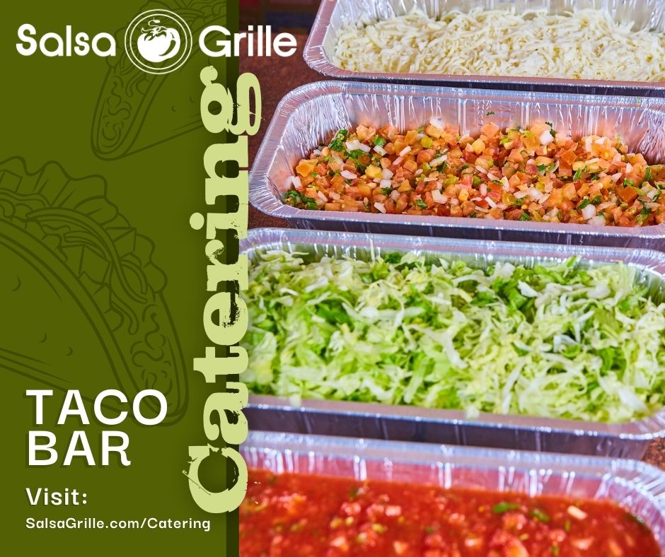 Make your upcoming grad party one to remember with a delicious taco bar lineup! Visit salsagrille.com/catering for more info on our catering services, #Catering #SupportLocal