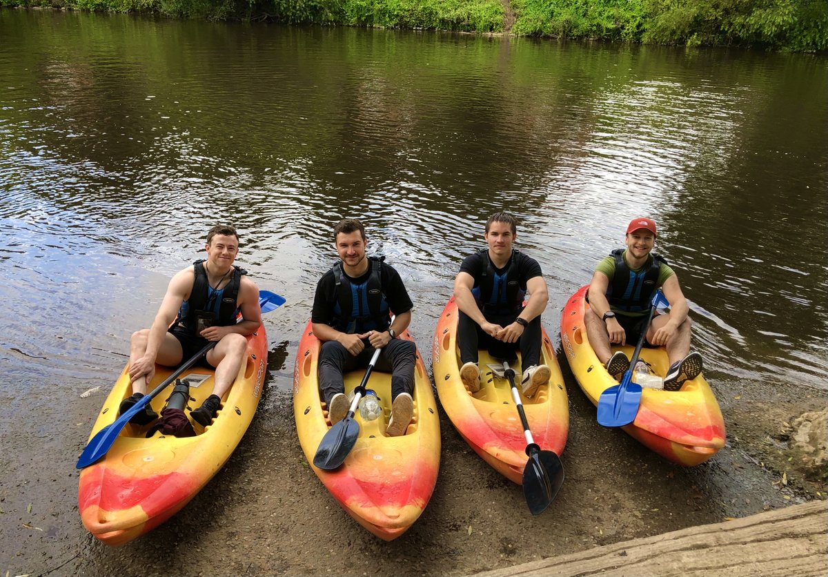 HireCanoe's tweet photo. Great to see lots of happy customers this weekend who didn't let the rain dampen their spirits! #bridgnorth #ironbridgegorge #rafting #familydaysoutuk #canoeing #ironbridgecanoehire #rafthire https://t.co/UYDkgJpdH8