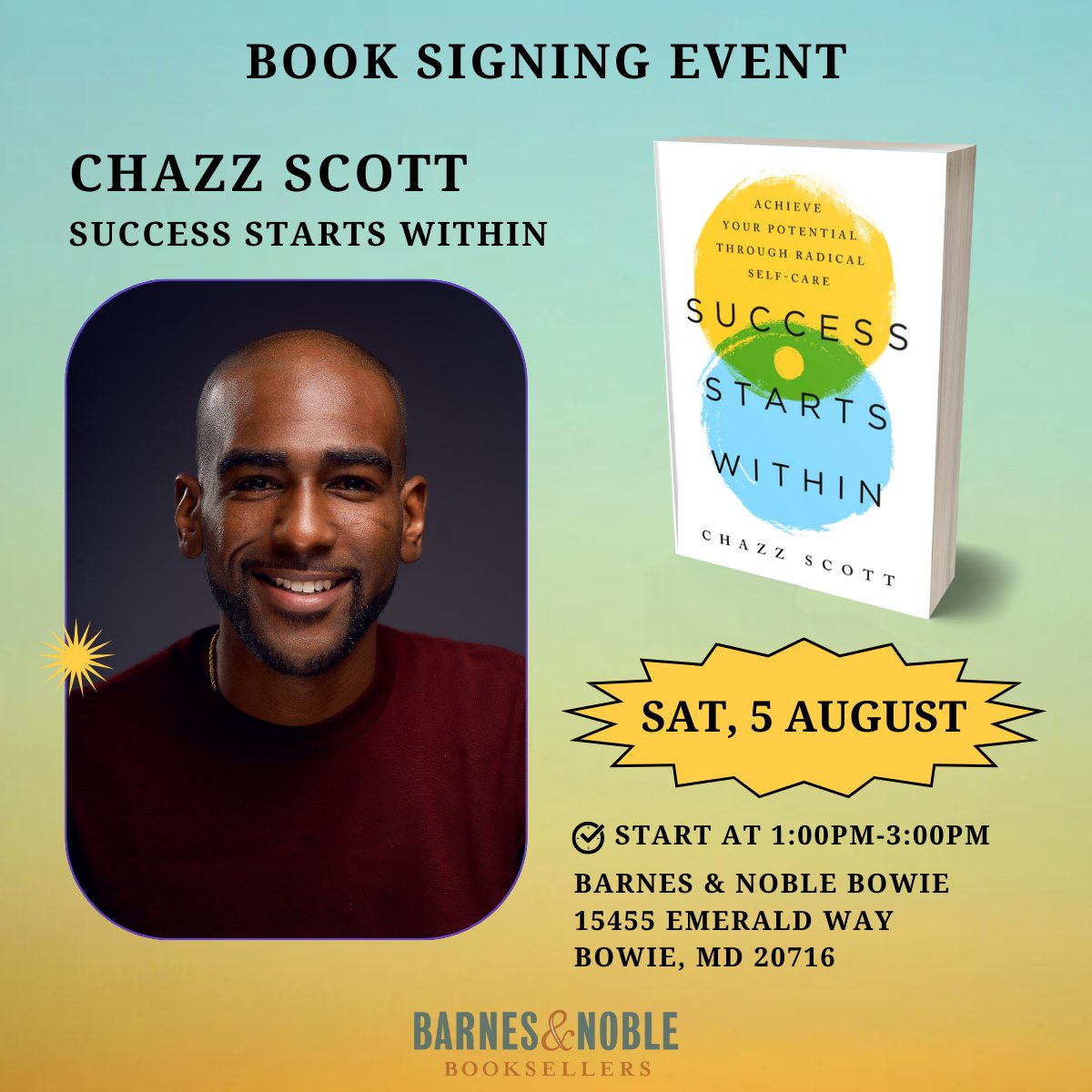 Super excited to announce my upcoming book event for Success Starts Within! I'll be doing a reading, Q&A, and you'll get a signed copy of the book.

So, let's embark on this transformative adventure together! Hope to see you there. #SuccessStartsWithin #RadicalSelfCare