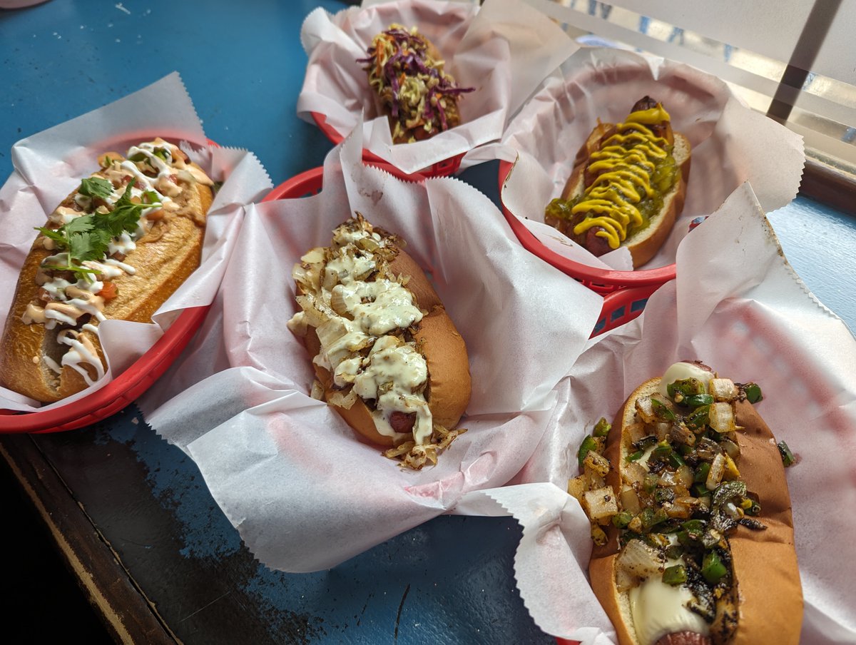 LuckysManayunk's tweet photo. One week left for our special July hot dog menu! Come grab some dogs and support @phillypaws!

We will have our brunch menu available from 11am-2pm as well! https://t.co/NYX7xCWJoA