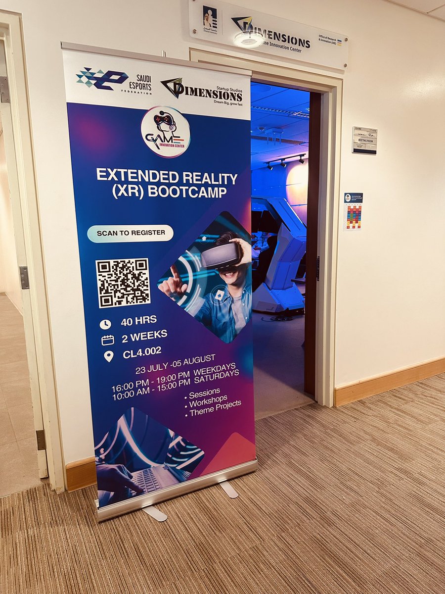 au_dimensions's tweet photo. Day 1 of the XR Bootcamp 🎮👾🕹️ 

A total of 40 hours of mind-blowing sessions, interactive workshops, and thrilling theme project that introduce you to XR technology, gaming engines, hardware knowledge, and cutting-edge advancements shaping the industry. 
#gamedesign #gamedev https://t.co/hg1y2qMnrc
