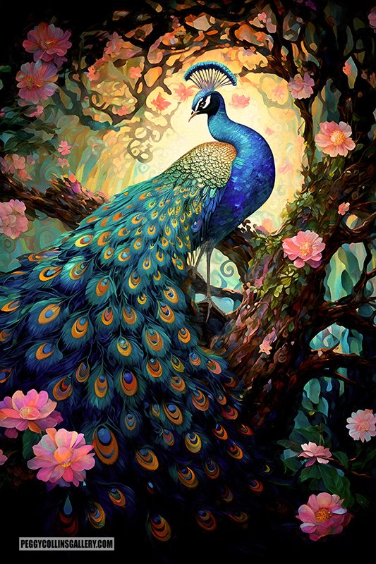 Have you ever seen a roosting peacock? So elegant with their tails flowing down... prints & more available at peggy-collins.pixels.com/featured/roost…

#peacocks #birds #birdart #birdwatching #birdlover #naturelover #colorful #art #artist #birdartist #BuyIntoArt #AYearForArt #peggycollins