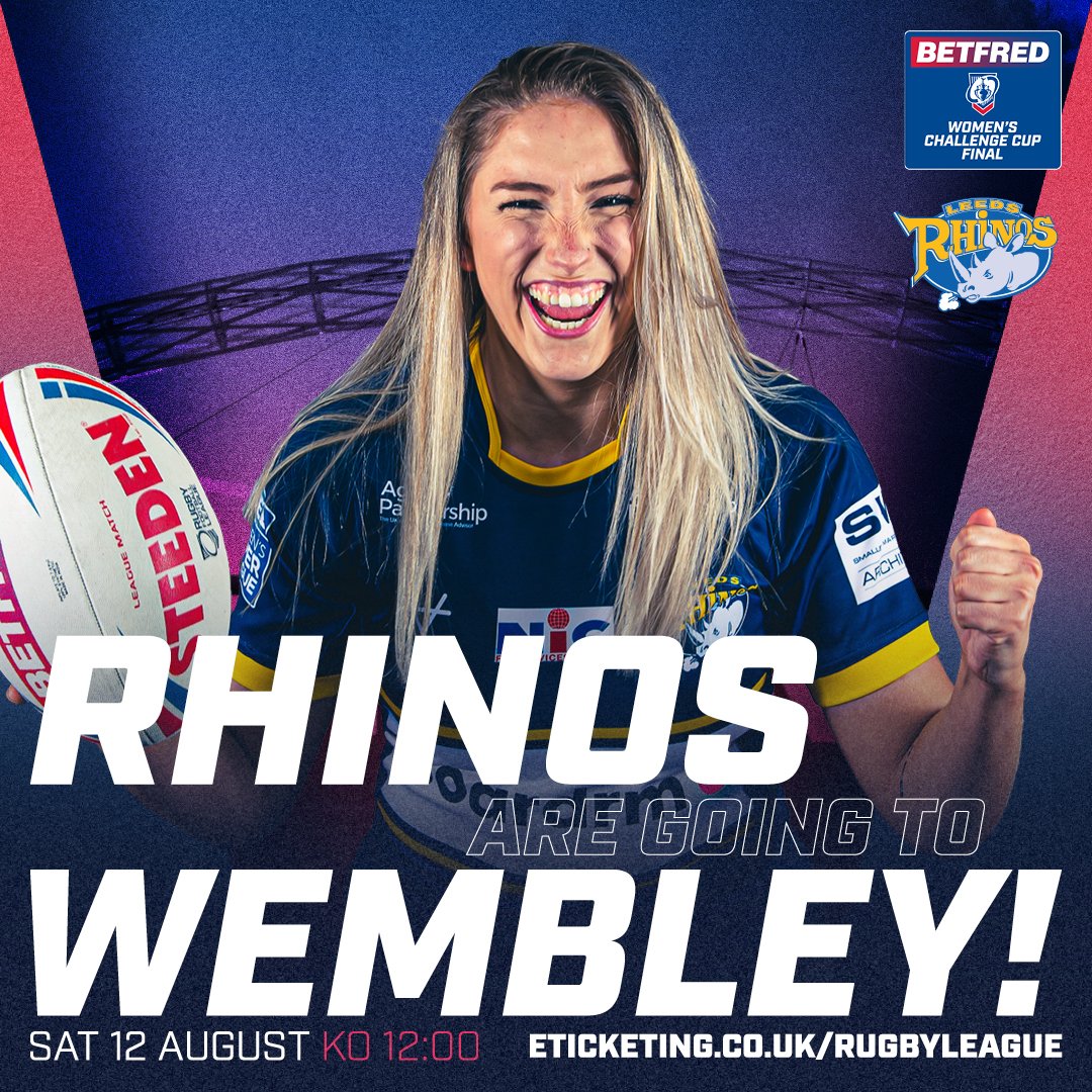 👋 See you at @wembleystadium, @leedsrhinos! 🏆 #ChallengeCup