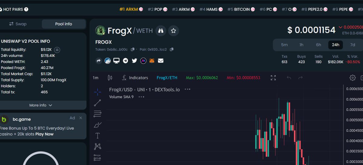 FrogXETH's tweet photo. Dextools Updated

https://t.co/QqoEeOXvX8 https://t.co/lmushRV1s8