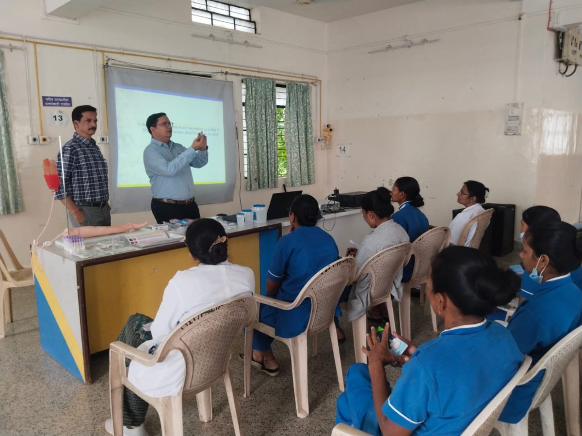 pravinhmd's tweet photo. CME TRAINING PROGRAM at M.I.T. Hospital #aurangabad #safeinjection #needleprickinjury #safety #needle #Blood #collection #procedure https://t.co/qknaR3OJUS