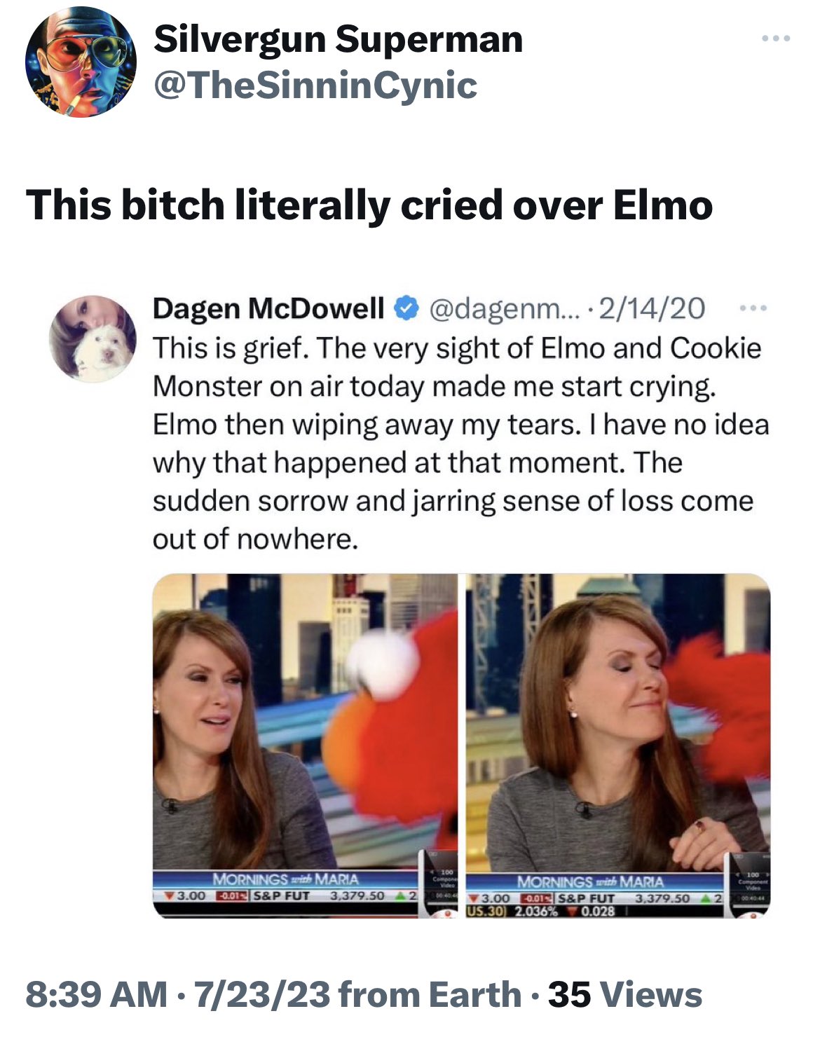 Dagen McDowell on Twitter: "This bitch’s Mother had just died from lung