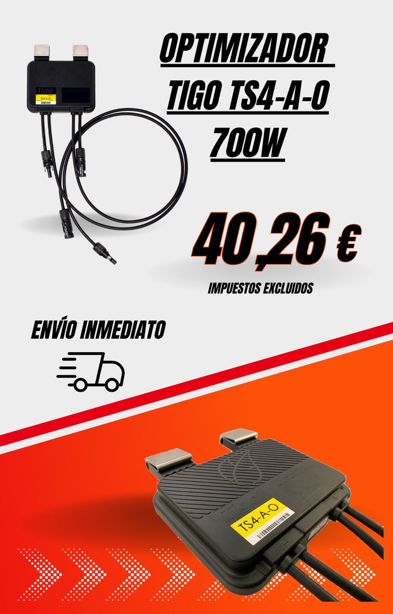 FEnergiaSolar's tweet photo. 🔆 ¡Oferta exclusiva! Optimizador Tigo en Stock 🔆 - https://t.co/parDNxehxn https://t.co/CMc58yla2C