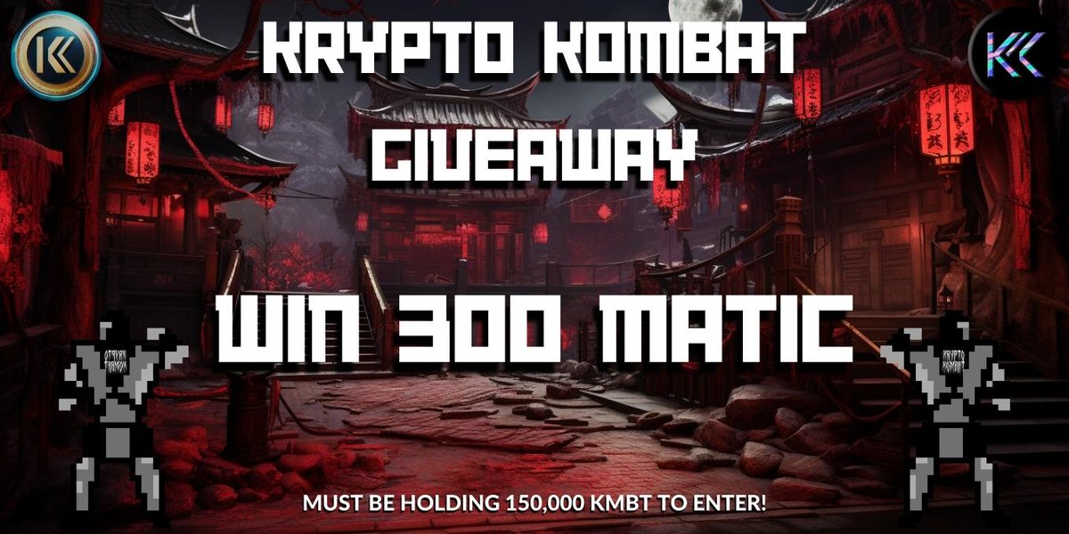 KryptoKombat's tweet photo. 🔥 Krypto Kombat Giveaway 🔥

💲 Win 300 MATIC Tokens!

🌐 ENTER GIVEAWAY HERE:
https://t.co/GiRm5KvxH2 https://t.co/8yY2ZJxM2n