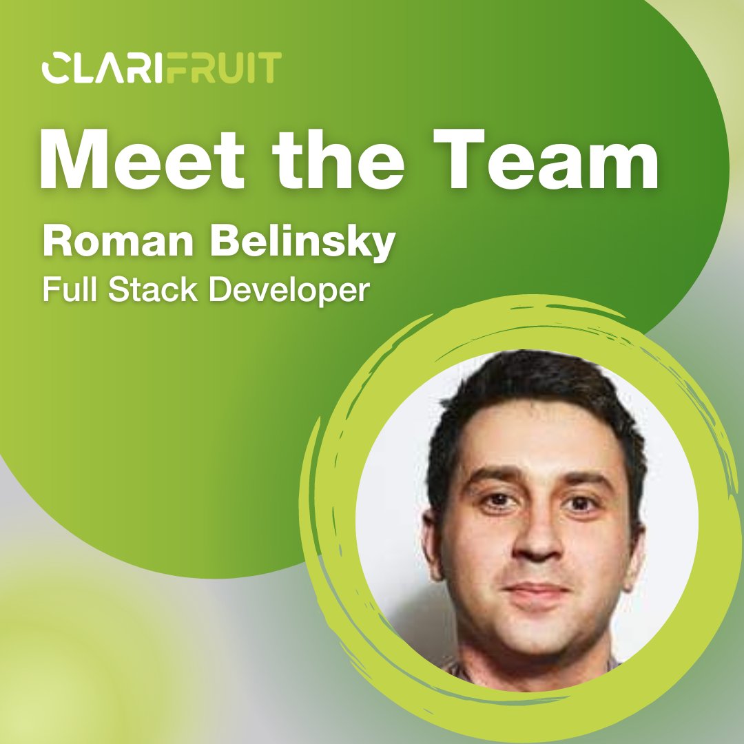 clarifresh's tweet photo. We're thrilled to welcome Roman Belinsky to the Clarifruit team!
Roman has joined as a Full Stack Developer on the Platform team. Please help us in giving him a warm welcome!
#meettheteam #techtalent #qualityassurance #quailtycontrol https://t.co/eSrr2yrFyr