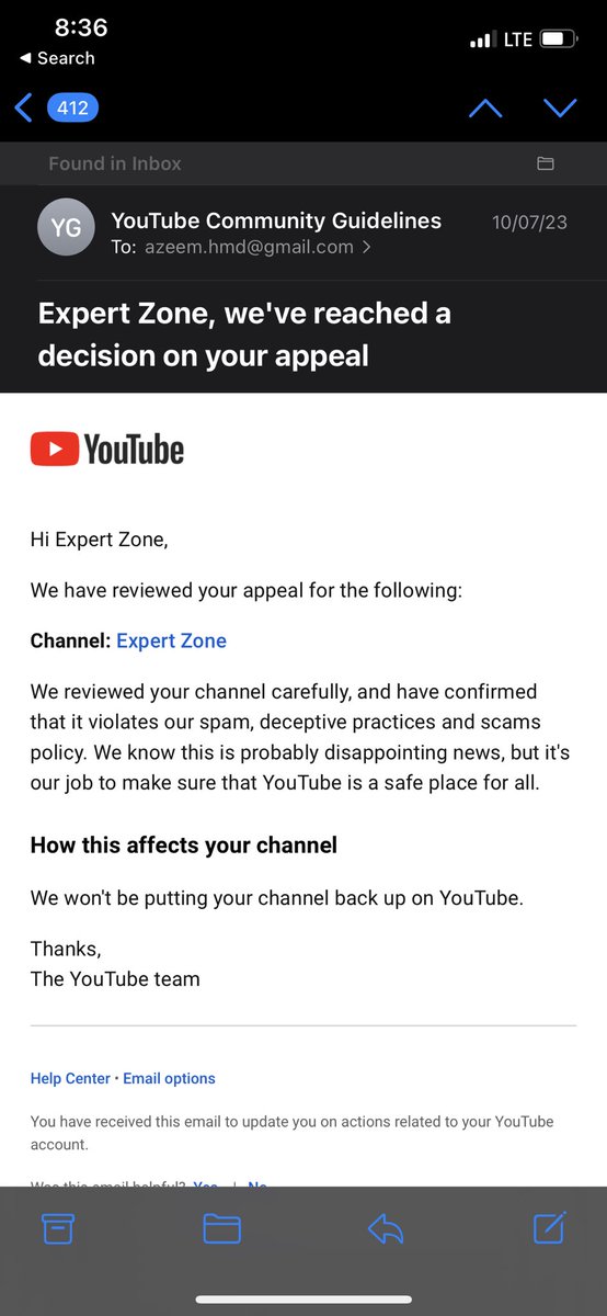 exprtzne's tweet photo. I mistakenly allowed my google account access to an app which resulted into the hack of my account. They started posting IT hacks videos, piracy products video etc. and my account got suspended. Please look into it urgently @YouTube @YouTubeCreators @YouTubeIndia https://t.co/K6FZ8Q4DQT