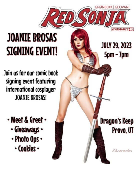 UTAH!!! Come get your comic books signed!!! @DynamiteComics https://t.co/MShnqoYd7a<a class="tags" target="_blank" title="On Twitter" href="/?out=eyJ0eXAiOiJKV1QiLCJhbGciOiJIUzUxMiJ9.eyJpYXQiOjE3MjA4NTUzMDMsImlzcyI6InR3cG9ybnN0YXJzLmNvbSIsIm5iZiI6MTcyMDg1NTMwMywiZXhwIjoxNzUyMzkxMzAzLCJyZWRpcmVjdF91cmwiOiJodHRwczovL3R3aXR0ZXIuY29tL0R5bmFtaXRlQ29taWNzIn0.DuRv6b-nEuyELVFkt5-JybEJ3DRRoqzFrCIb35lg9E-O7-JnpeRKPHzN1eDD1MjjTs4oVCiPKOQKJSSANhX7RA">@DynamiteComics</a><a href="/tag/stsf"class="tags"><span>#stsf</span></a>