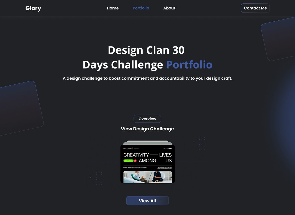 Finally! Day 30 of the 30-day design challenge by @Mercee__.

Task: Design a portfolio showcasing all your UI and UX work throughout the 30-day challenge.
Thank you @Mercee__

#designclanchallenge #designclanchallenge
