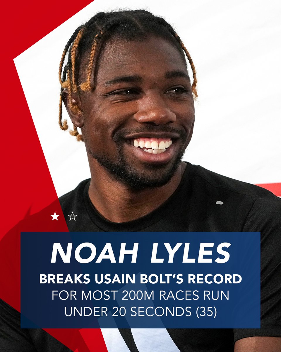 Noah Lyles has broken a Usain Bolt record. ⚡️️ #LondonDL