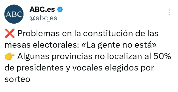 JulianMaciasT's tweet photo. - Dijeron que el adelanto haría que la gente no votara en las #EleccionesGenerales y la participación aumentó un 8%.
- Que @Correos hizo lo posible para que la gente no votara y lo hizo 94% (record histórico)
- Que la gente no estaba en las mesas, pero se constituyeron al 100% https://t.co/YaraxKS79g