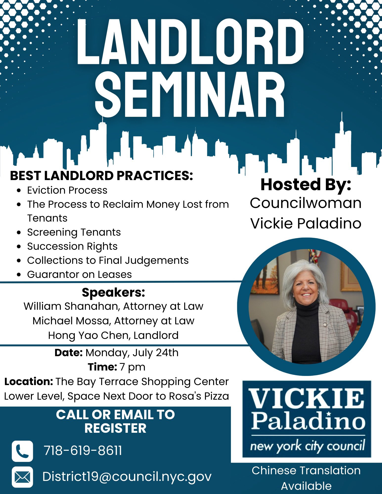 Councilwoman Vickie Paladino on Twitter "Join me tomorrow evening