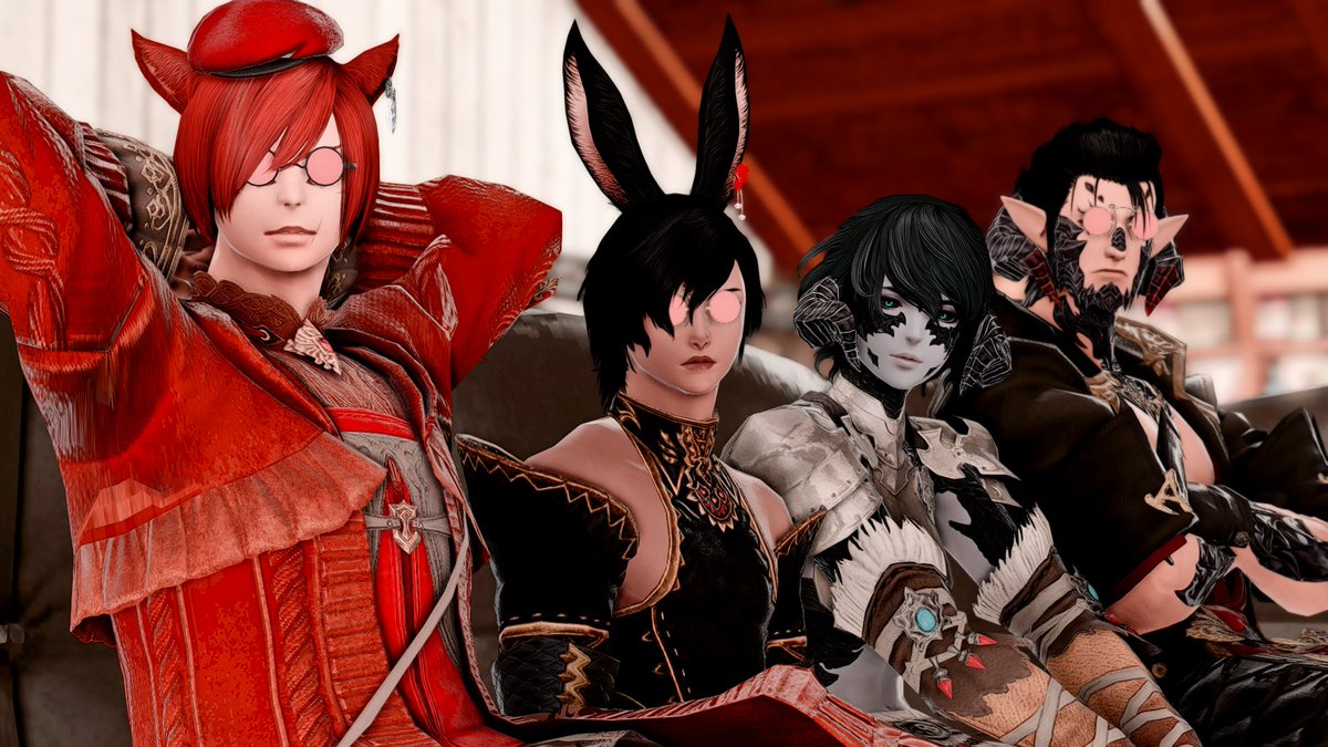 jemface's tweet photo. more screenies for #ffxivaf2023!! (i'm on the cool kids couch, but i dont have the shades, tragic) https://t.co/JyTIHduX09