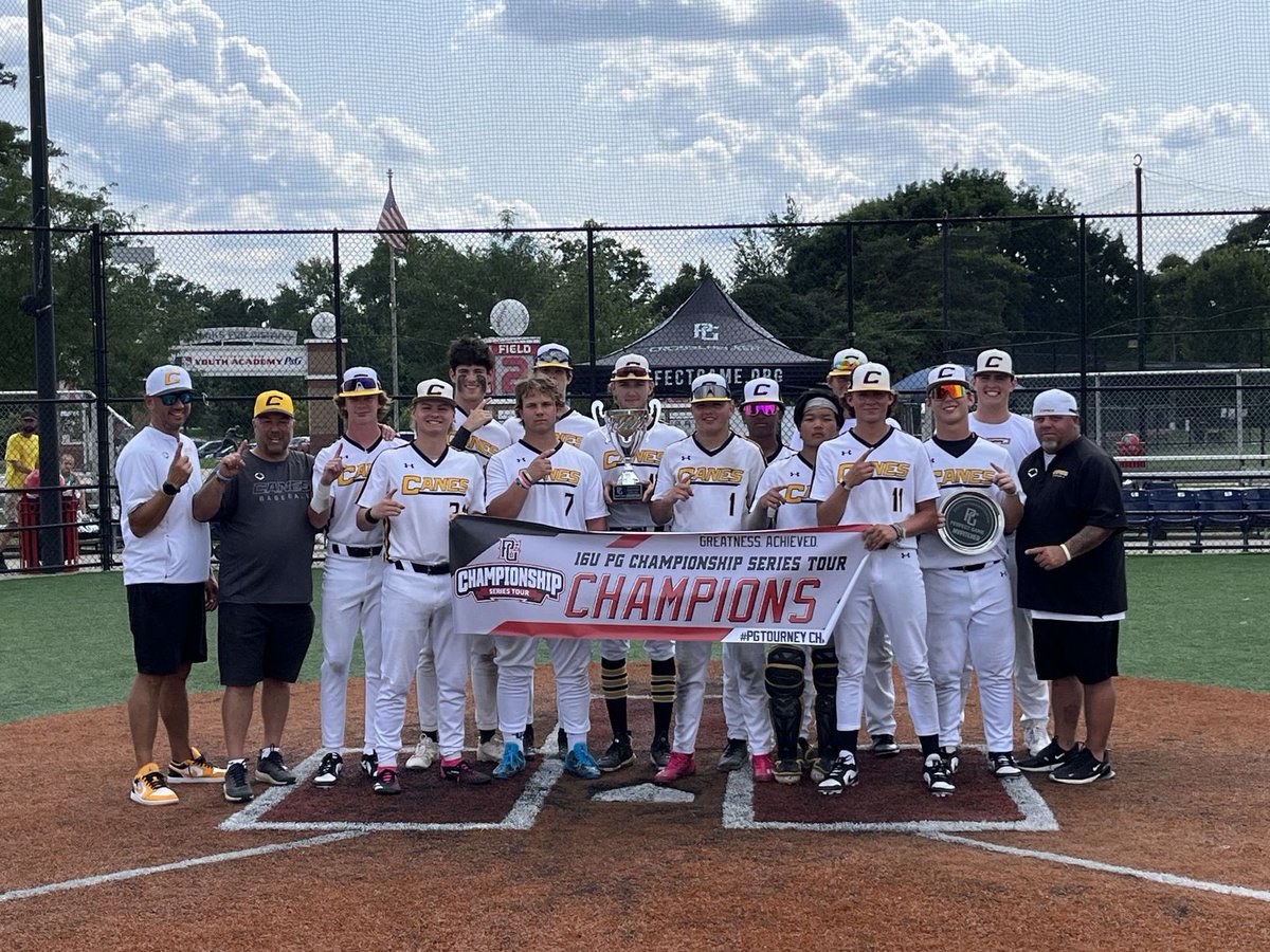 Champions!!!
<a href="/TheCanesBB/">Canes Baseball</a> <a href="/CanesBBScouting/">Canes Baseball - Scouting</a> <a href="/PG_OhioValley/">Perfect Game Ohio Valley</a>