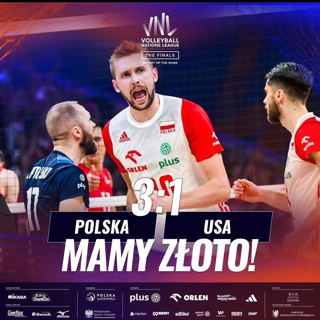 Polska wygrała ligę narodów w siatkówce pokonując w finale USA 3:1